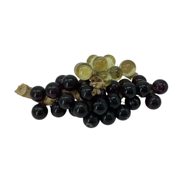 VTG 60’s MCM Extra Large Purple & Clear & White Lucite Acrylic Grapes 3 Clusters - Picture 10 of 15